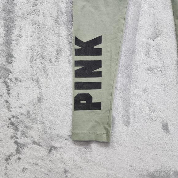 PINK Victoria's Secret Leggings Size XS Black Green Ombre High Waist Spell Out - Picture 4 of 12